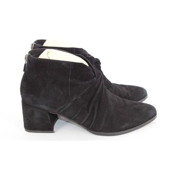 Eileen Fisher Lux Black Suede Bootie Size 8 - Picture 1 of 10